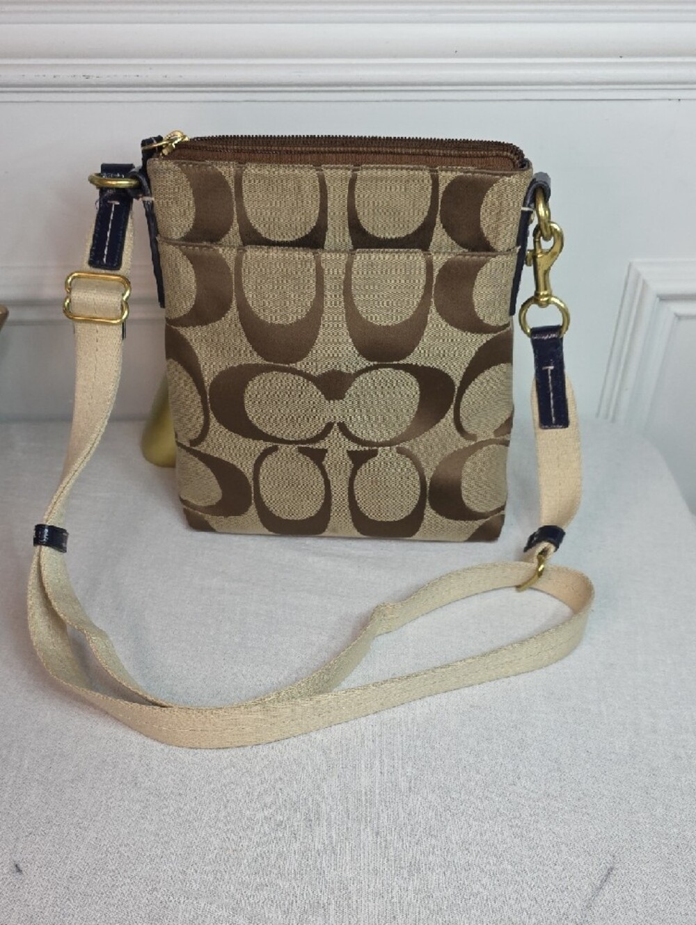Coach Signature Stripe Swingpack Canvas Crossbody - Picture 3 of 7